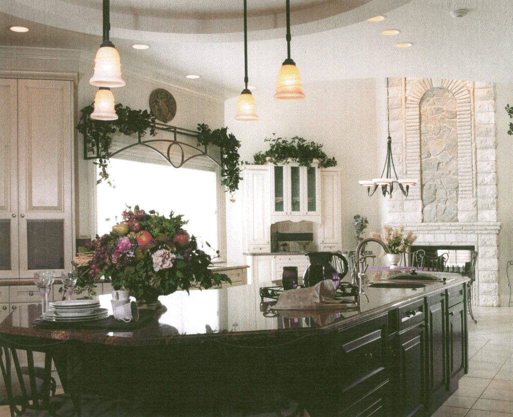 Large kitchen island counter