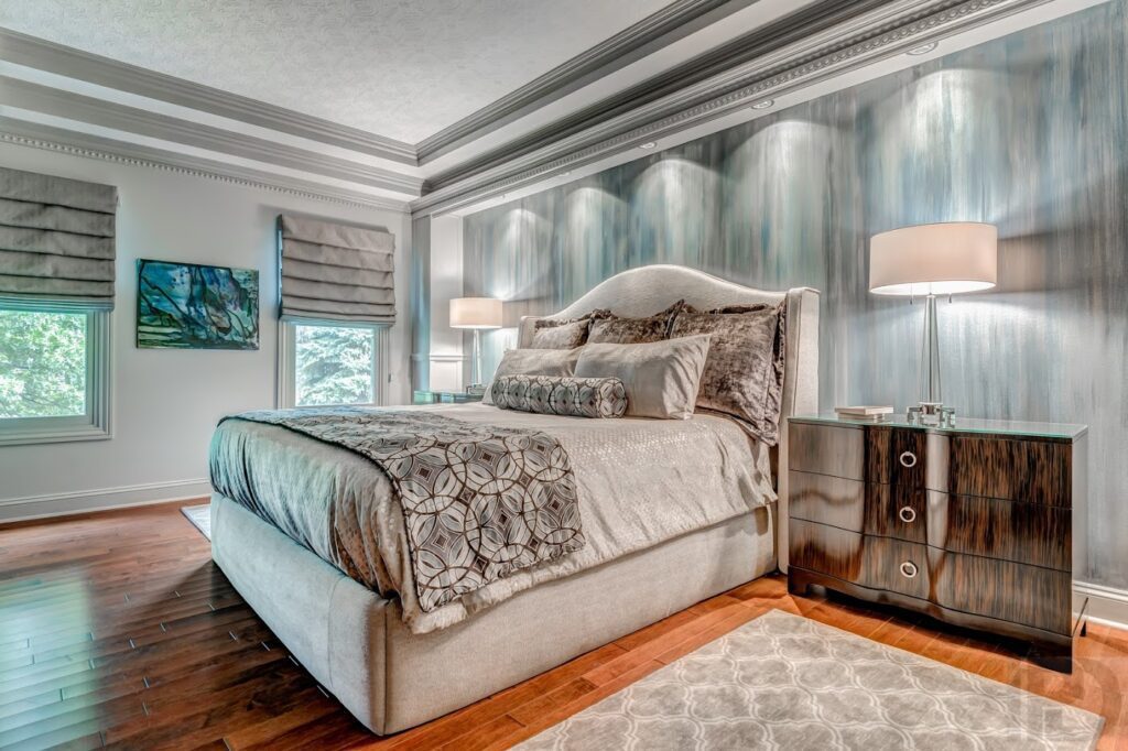 Gray-themed bedroom