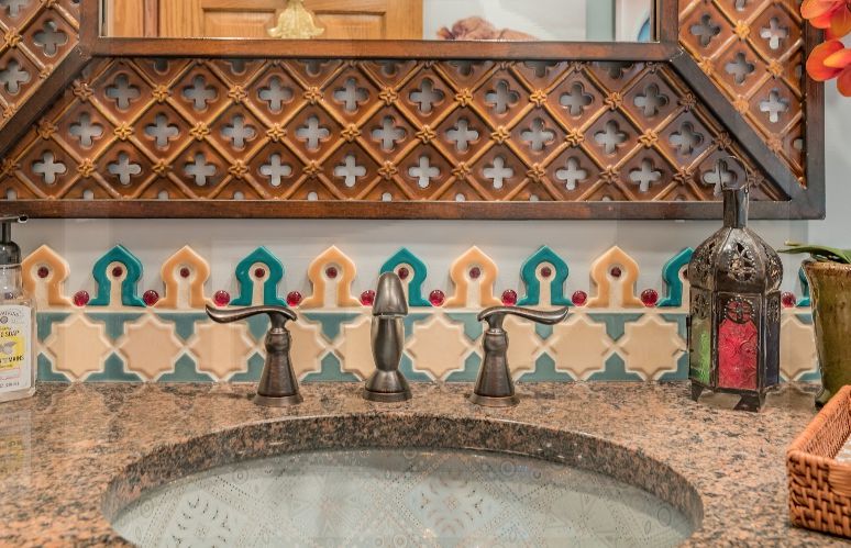 Moroccan-styled sink area