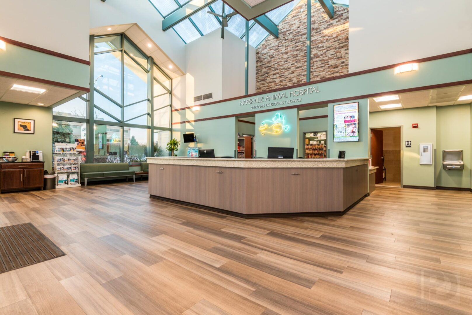 Front lobby area of the Nashville Animal Hospital